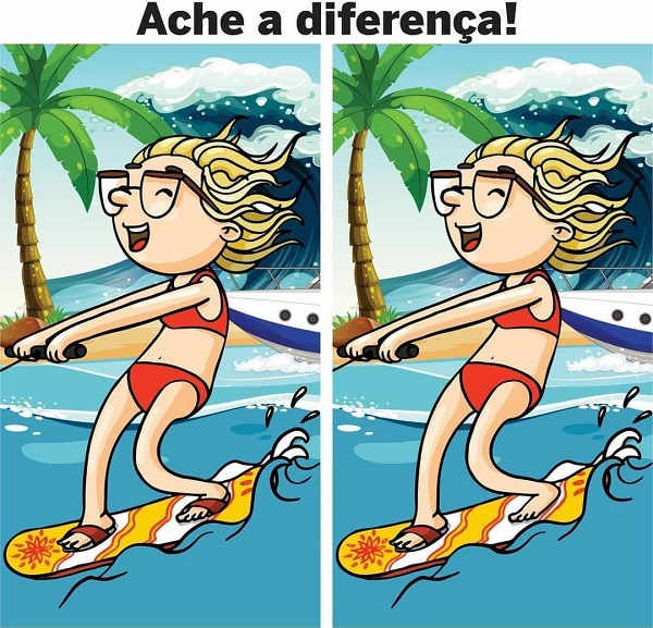 Ache a diferença - Menina praticando Wakeboard