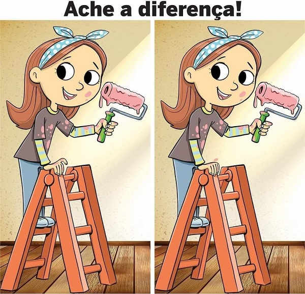 Ache a diferença - Menina pintando parede